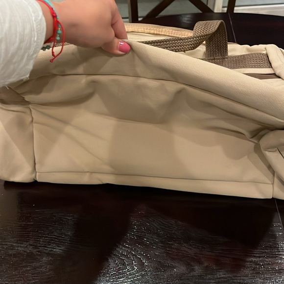 Eddie Bauer Ford vtg new with key chain Tan Canvas Duffel Bag - Picture 6 of 6